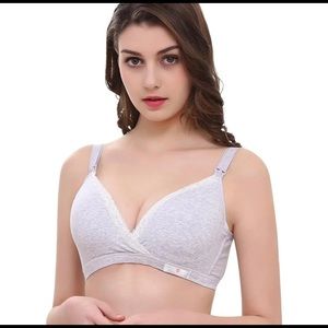 Grey Nursing Bra